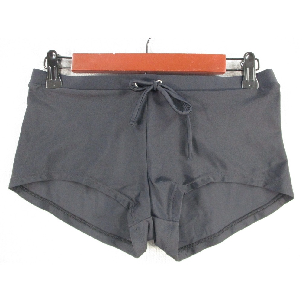 SO Womens Black Boy Short Swim Bottoms Drawstring Waist Size M RN75869